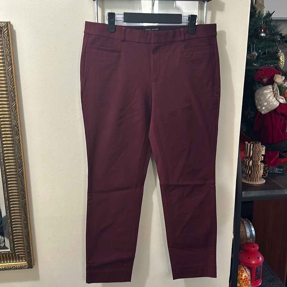 Banana Republic Sloan pants in burgundy color. Brand new,  in size 10.